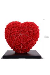 Living and Home Rose Heart Gift Box with LED Lights for Valentine's Day in Red - thumbnail 5