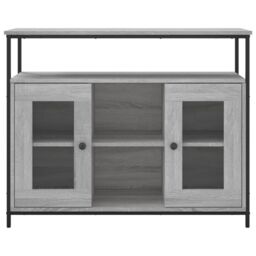 Berkfield Home Sideboard Grey Sonoma 100x35x80 cm Engineered Wood - Size: 100 x 35 x 80 cm - thumbnail 6