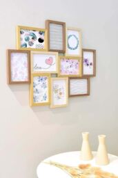 "nielsen Accent Photo Collage Frame for 10 Pictures 4x6"" - Mixed Wood Finishes in Natural" - thumbnail 4