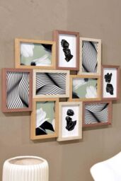 "nielsen Accent Photo Collage Frame for 10 Pictures 4x6"" - Mixed Wood Finishes in Natural" - thumbnail 2