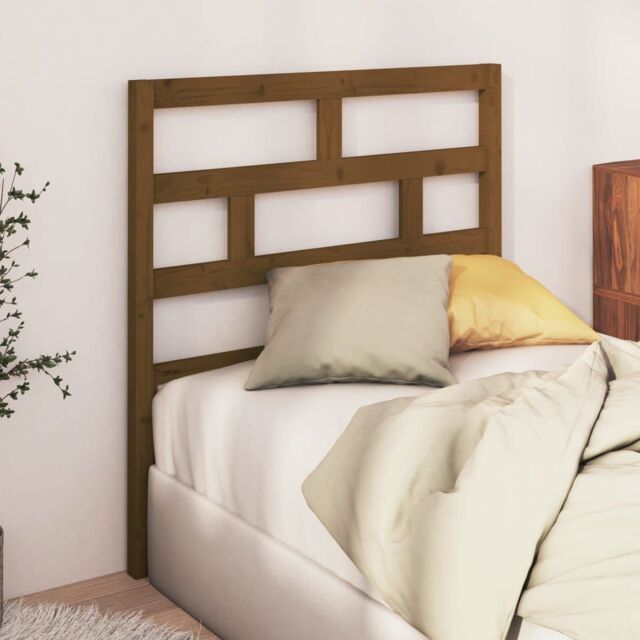 Berkfield Home Bed Headboard Honey Brown 81x4x100 cm Solid Wood Pine - Size: 81 x 4 x 100 cm - image 1