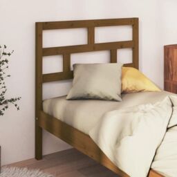 Berkfield Home Bed Headboard Honey Brown 81x4x100 cm Solid Wood Pine - Size: 81 x 4 x 100 cm - thumbnail 3