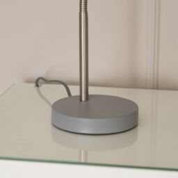 ValueLights Keela Adjustable Flexi Neck Desk Table Lamp with LED Bulb in Grey - thumbnail 3