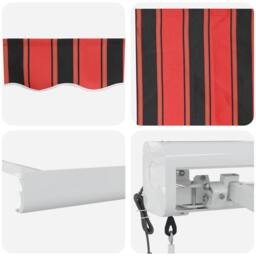 Berkfield Home Manual Retractable Awning Orange & Brown 350x250 cm - thumbnail 8