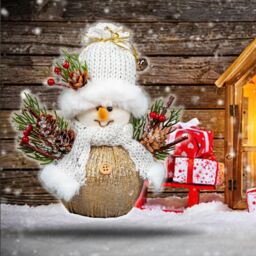 Shatchi 19cm Snowman - Decorative Free Standing Figurine in White - thumbnail 5