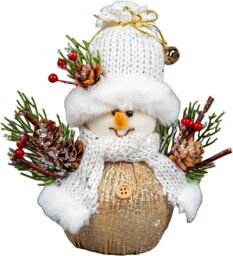 Shatchi 19cm Snowman - Decorative Free Standing Figurine in White