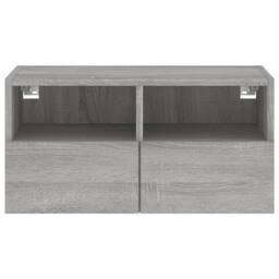 Berkfield Home TV Wall Cabinet Grey Sonoma 60x30x30 cm Engineered Wood - Size: 60 x 30 x 30 cm - thumbnail 8