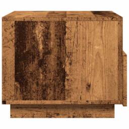 Berkfield Home Modern Coffee Table with LED Lights Old Wood 50x49x40 cm in Brown - Size: 50 x 49 x 40 cm - thumbnail 8
