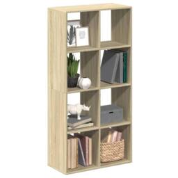 Berkfield Home Room Divider Bookcase Sonoma Oak 69.5x29x137.5 cm Engineered Wood in Light Oak - thumbnail 2