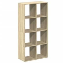 Berkfield Home Room Divider Bookcase Sonoma Oak 69.5x29x137.5 cm Engineered Wood in Light Oak - thumbnail 7