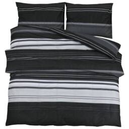 Berkfield Home Duvet Cover Set Black & White 140x200 cm Cotton