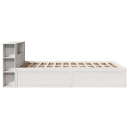Berkfield Home Bed Frame without Mattress White 150x200 cm King Size Solid Wood Pine - thumbnail 6