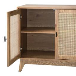 CALICOSY 3-Door Buffet With Natural Rattan Caning, 120 Cm Wide - ALIA in Light Brown - thumbnail 8