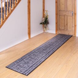 runrug Hallway Carpet Runner Rug - Soft & Comfy, 9mm - Afrikans in Black - Size: 60 cm x 420 cm - thumbnail 3