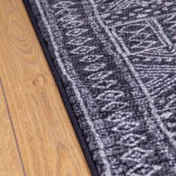 runrug Hallway Carpet Runner Rug - Soft & Comfy, 9mm - Afrikans in Black - Size: 60 cm x 420 cm - thumbnail 7