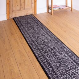 runrug Hallway Carpet Runner Rug - Soft & Comfy, 9mm - Afrikans in Black - Size: 60 cm x 420 cm - thumbnail 4