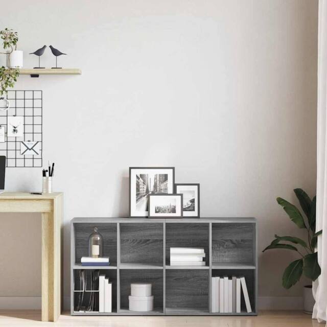 Berkfield Home Classic Book Cabinet/Sideboard Grey Sonoma 66x30x130 cm Engineere - Size: 66 x 30 x 130 cm - image 1