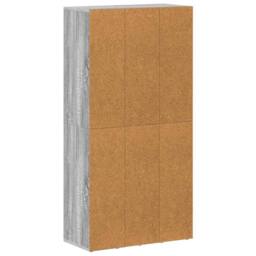 Berkfield Home Classic Book Cabinet/Sideboard Grey Sonoma 66x30x130 cm Engineere - Size: 66 x 30 x 130 cm - thumbnail 7