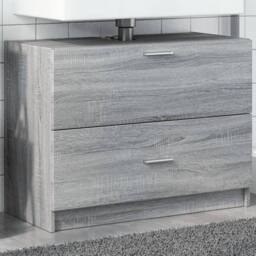 Berkfield Home Sink Cabinet Grey Sonoma 78x37x59 cm Engineered Wood - Size: 78 x 37 x 59 cm - thumbnail 2