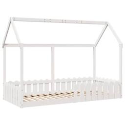 Berkfield Home Kids' House Bed Frame without Mattress White 90x200 cm - thumbnail 1