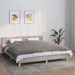 Berkfield Home Soft Weighted Blanket with Cover Grey 155x220 cm 11 kg Fabric - thumbnail 2