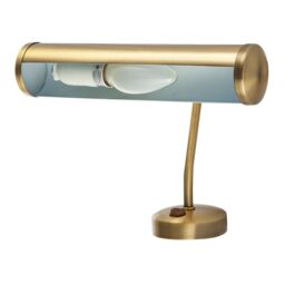 Happy Homewares Classic Traditional Adjustable Picture Wall Light with Swan Neck & Switch Button in Metallic Gold - thumbnail 4