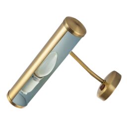 Happy Homewares Classic Traditional Adjustable Picture Wall Light with Swan Neck & Switch Button in Metallic Gold - thumbnail 5