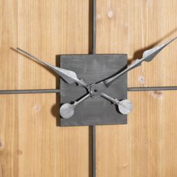 Love Lace Williston Square Large Wooden Wall Clock in Brown - thumbnail 3