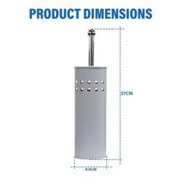 SPETLEK TOILET BRUSH & HOLDER SET GREY - thumbnail 2