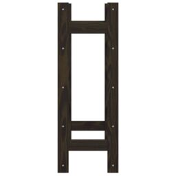 Berkfield Home Wine Rack for 20 Bottles Black Solid Wood Pine - thumbnail 4