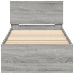 Berkfield Home Durable Bed Frame without Mattress with LED Lights Grey Sonoma 90 - thumbnail 7