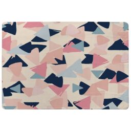 Benjamin Tate Design Pastel Coloured Triangles Rug in Natural - Size: Large - thumbnail 1