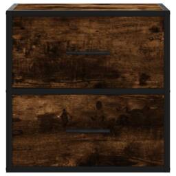 Berkfield Home Durable Wall-mounted Bedside Cabinets 2 pcs Smoked Oak 40x31x39.5 cm in Brown - thumbnail 5