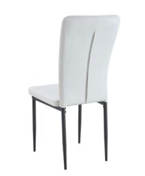 MCC Direct Set of 2 Velvet Dining Chairs Padded Upholstered Accent Chair Elle in Beige - thumbnail 7