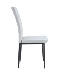 MCC Direct Set of 2 Velvet Dining Chairs Padded Upholstered Accent Chair Elle in Beige - thumbnail 5
