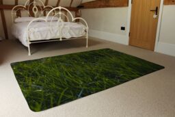 Benjamin Tate Design Fresh Green Grass Background, Natural Grass Designer Rug - Size: Large - thumbnail 3