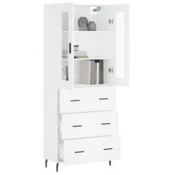 Berkfield Home Highboard White 69.5x34x180 cm Engineered Wood - thumbnail 3