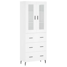 Berkfield Home Highboard White 69.5x34x180 cm Engineered Wood - thumbnail 2