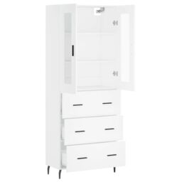 Berkfield Home Highboard White 69.5x34x180 cm Engineered Wood - thumbnail 4