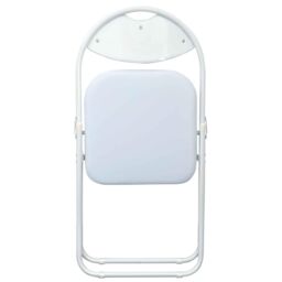 Harbour Housewares Padded Folding Chairs 44cm Pack of 2 in White - thumbnail 4