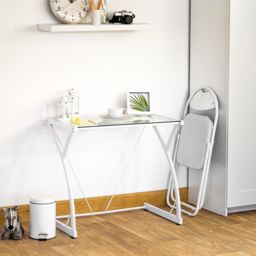 Harbour Housewares Padded Folding Chairs 44cm Pack of 2 in White - thumbnail 6