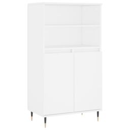 Berkfield Home Highboard White 60x36x110 cm Engineered Wood - Size: 60 x 36 x 110 cm - thumbnail 2