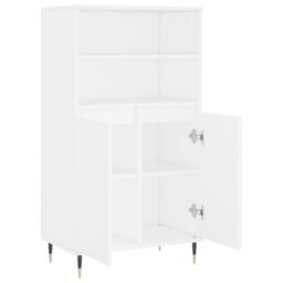 Berkfield Home Highboard White 60x36x110 cm Engineered Wood - Size: 60 x 36 x 110 cm - thumbnail 5