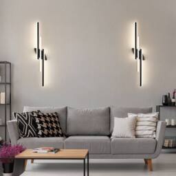 Goeco Modern Minimalist LED Wall Light, 28W, 100cm Long Linear Wall Lamp in Black - thumbnail 5