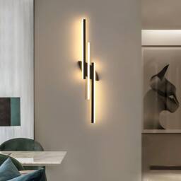 Goeco Modern Minimalist LED Wall Light, 28W, 100cm Long Linear Wall Lamp in Black - thumbnail 2