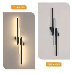 Goeco Modern Minimalist LED Wall Light, 28W, 100cm Long Linear Wall Lamp in Black - thumbnail 8