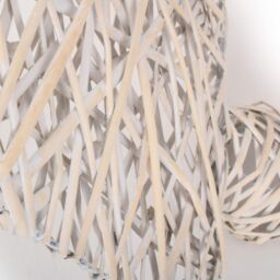 Red Hamper Wicker White Wash Table Top Xmas Tree - thumbnail 3