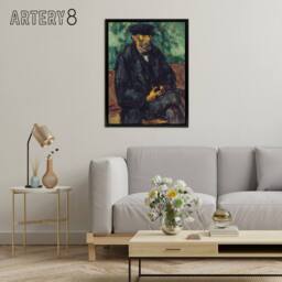 "Artery8 The Gardener Vallier Portrait Painting Cezanne Framed Canvas Wall Art - Size: W18"" x H24""" - thumbnail 3