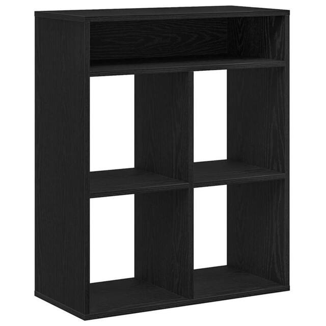 Berkfield Home Book Cabinet Black 66x31x80 cm Engineered Wood - Size: 66 x 31 x 80 cm - image 1