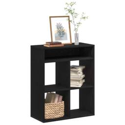 Berkfield Home Book Cabinet Black 66x31x80 cm Engineered Wood - Size: 66 x 31 x 80 cm - thumbnail 2
